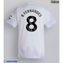 Camisa de Futebol Manchester United Bruno Fernandes #8 Equipamento Secundário 2025-26 Manga Curta